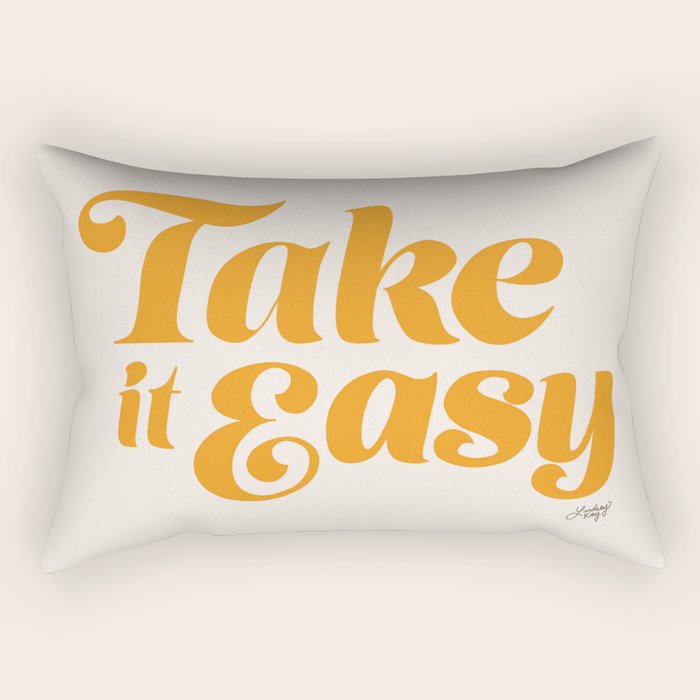 Take it Easy (Yellow Palette) Rectangular Pillow Gallery Image 1