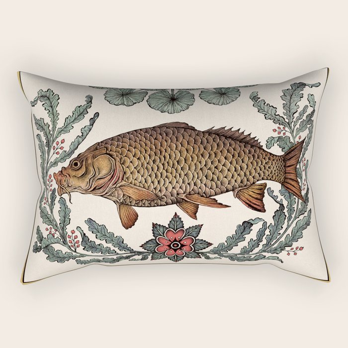 Carp in the Kelp Rectangular Pillow Gallery Image 1