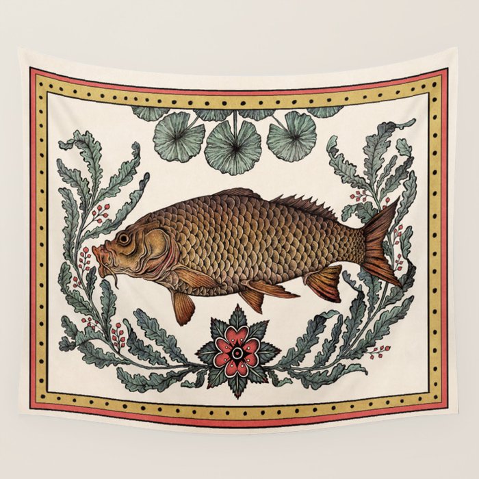 Carp in the Kelp Wall Tapestry Gallery Image 4