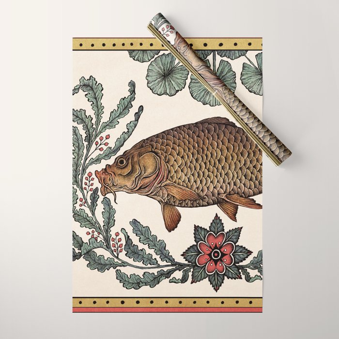 Carp in the Kelp Wrapping Paper Gallery Image 1