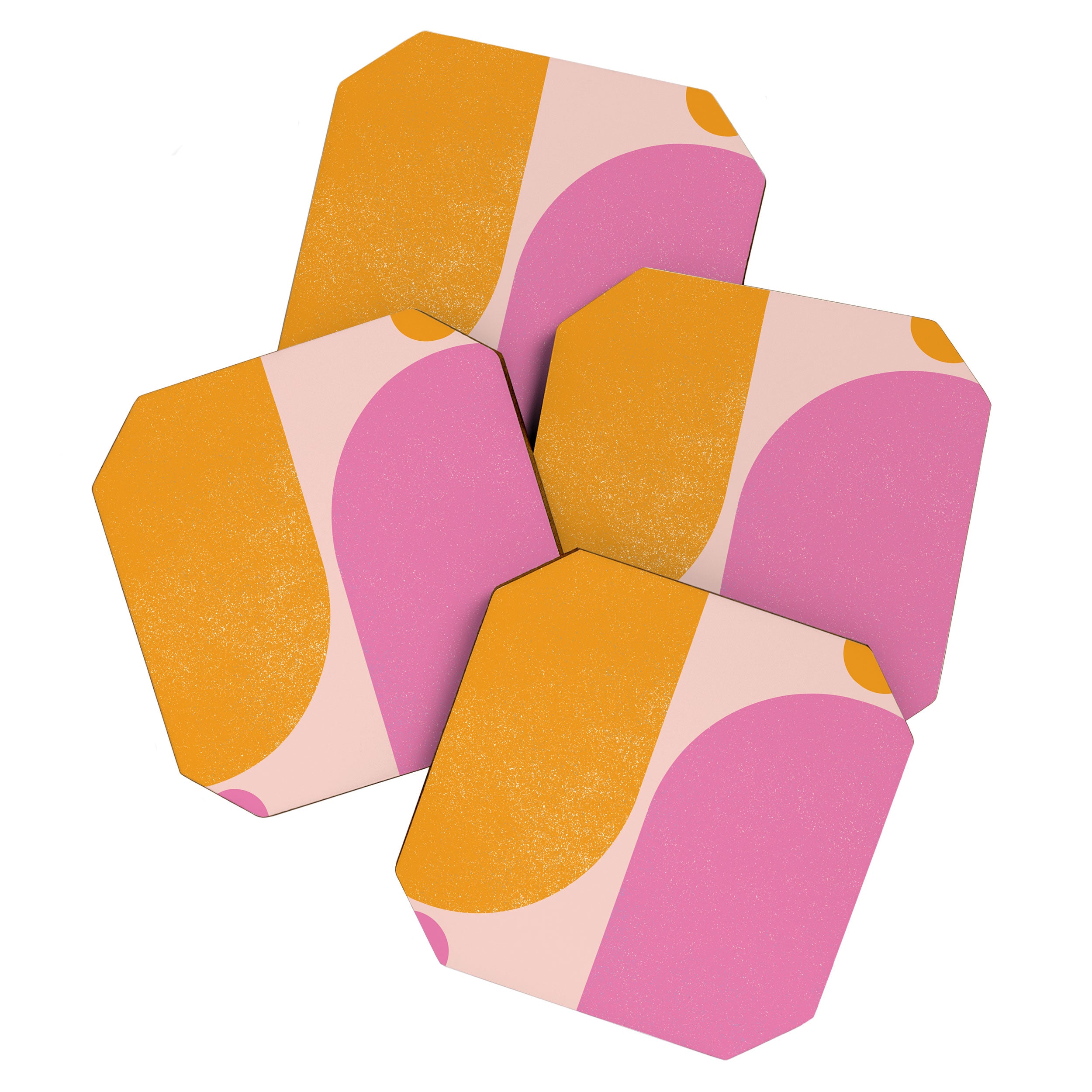 Arches in Peachy Orange and Pink - Summertime Coaster Gallery Image 1