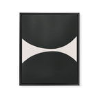 Black and White MidCentury Semi Circles  Framed Canvas Print Gallery Image 6