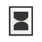 Black and White MidCentury Semi Circles  Framed Art Print Gallery Image 5