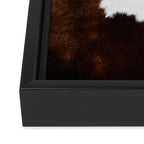 Brown Cowhide Framed Canvas Print Gallery Image 3