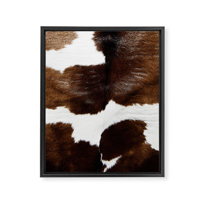 Brown Cowhide Framed Canvas Print Gallery Image 1