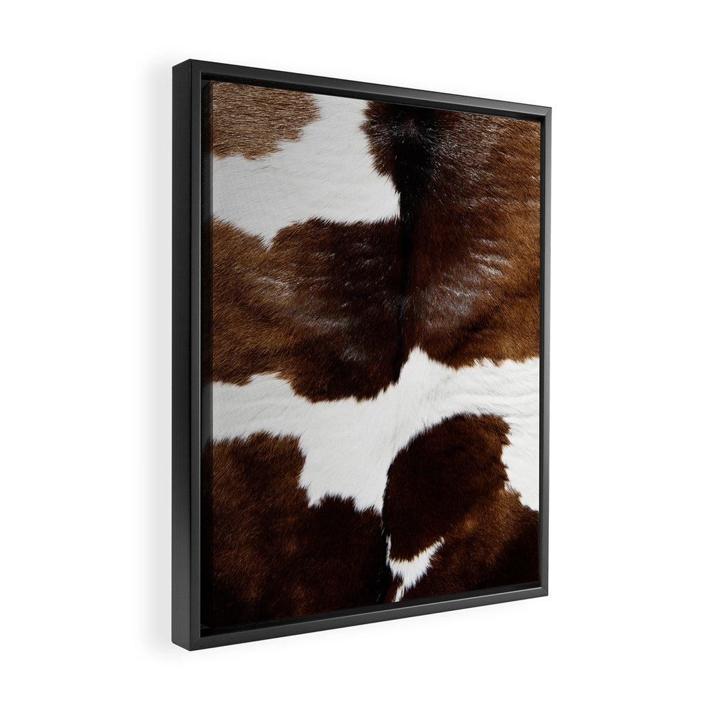 Brown Cowhide Framed Canvas Print Gallery Image 2