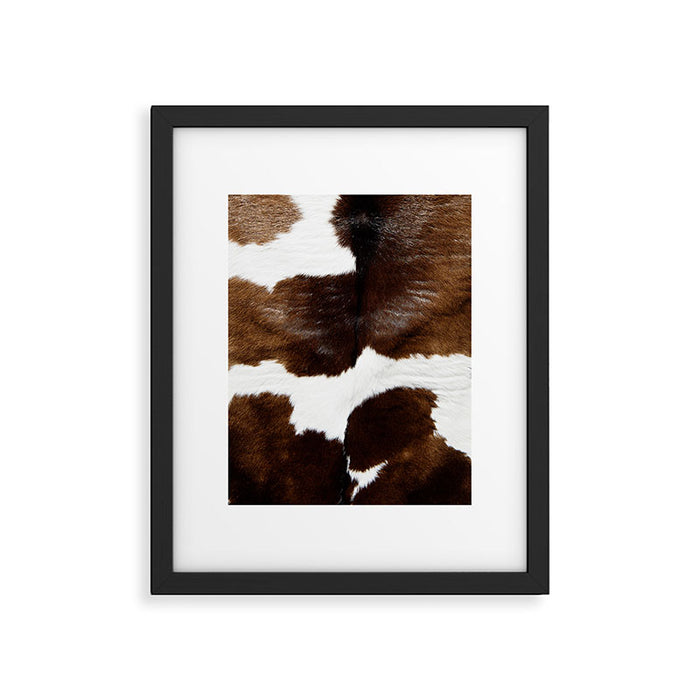 Brown Cowhide Framed Art Print Gallery Image 1