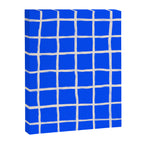 Cobalt Blue Checker Grid Canvas Print Gallery Image 8