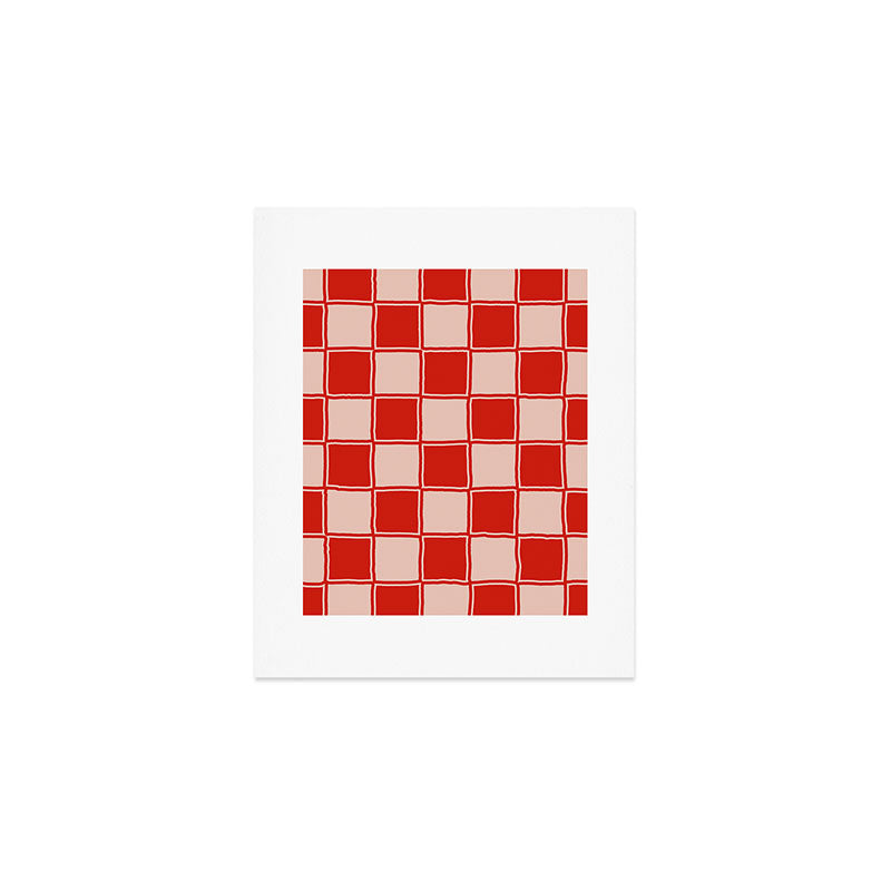 cola red checker Art Print Gallery Image 1