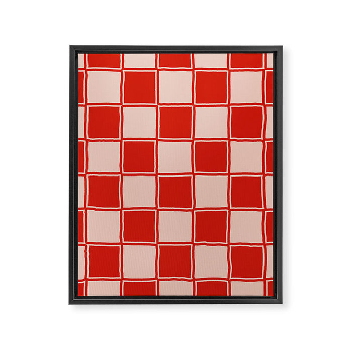 cola red checker Framed Canvas Print Gallery Image 1