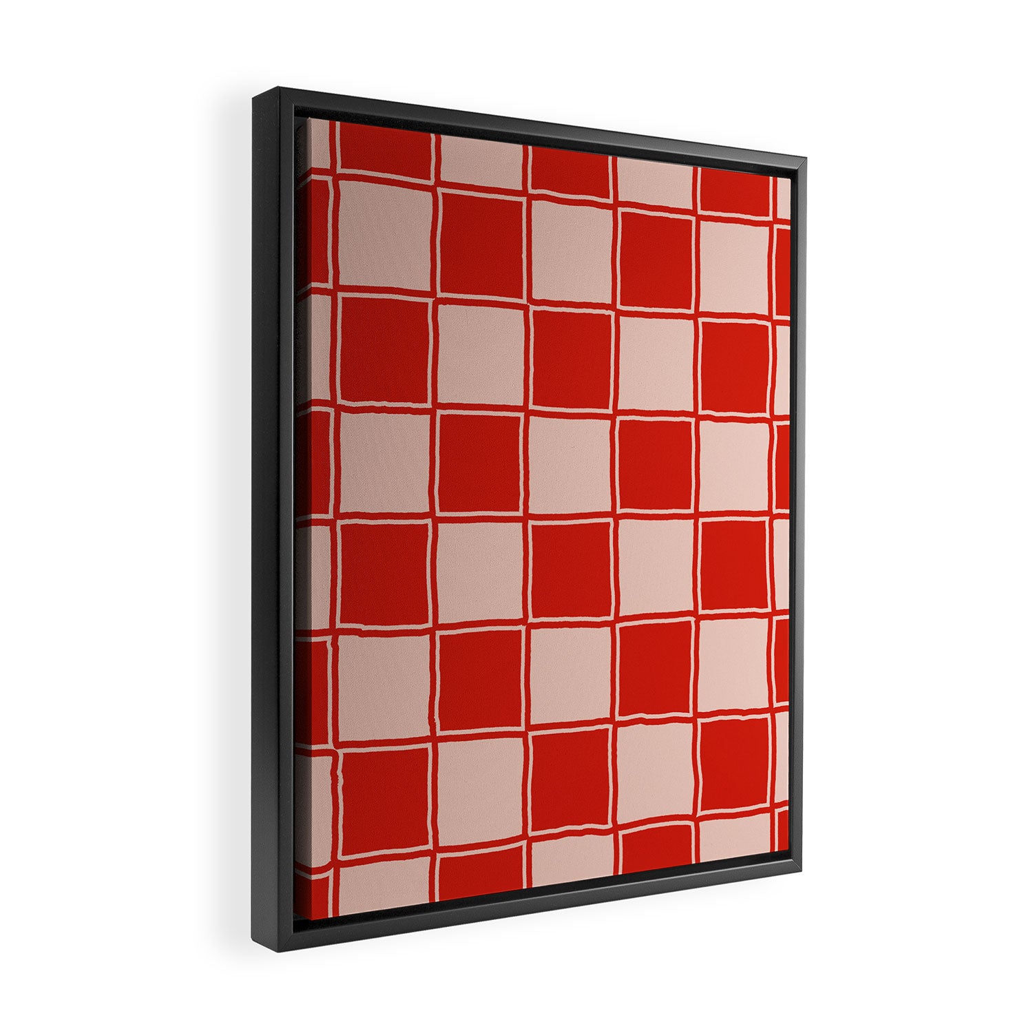 cola red checker Framed Canvas Print Gallery Image 2