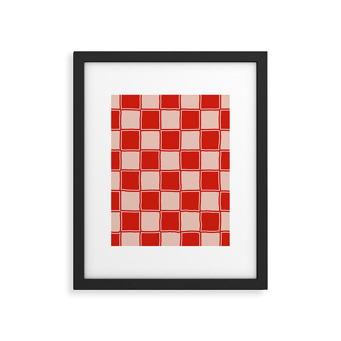 cola red checker Framed Art Print Gallery Image 1