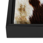 Cowhide Brown Spots Framed Canvas Print Gallery Image 3