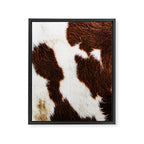 Cowhide Brown Spots Framed Canvas Print Gallery Image 8