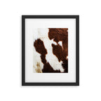 Cowhide Brown Spots Framed Art Print Gallery Image 6