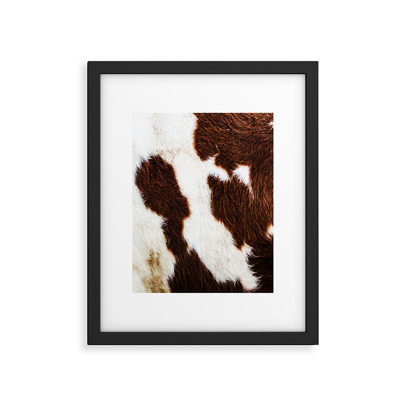 Cowhide Brown Spots Framed Art Print Gallery Image 6