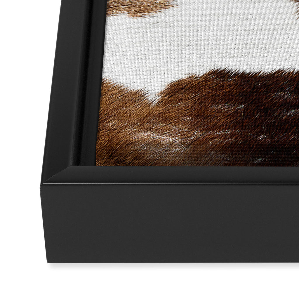 Cowhide Detail Framed Canvas Print Gallery Image 3