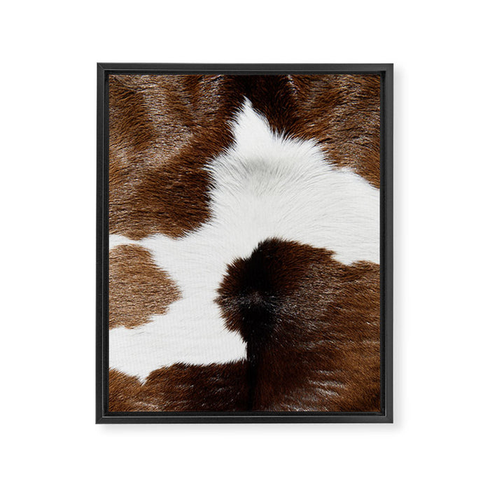 Cowhide Detail Framed Canvas Print Gallery Image 1