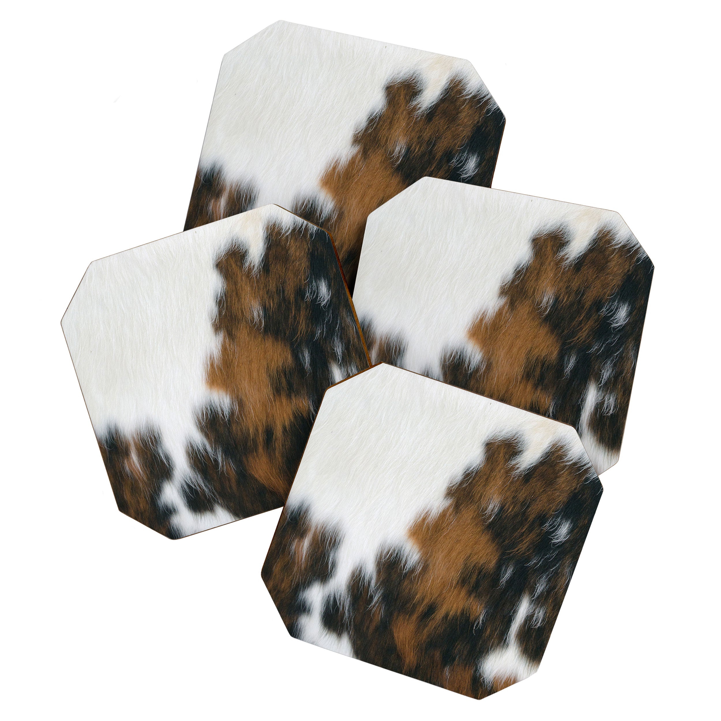 Cowhide Faux Texture  Coaster Gallery Image 1
