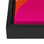 Curved Trajectories (Fuchsia Pink and Orange) Framed Canvas Print Gallery Image 3