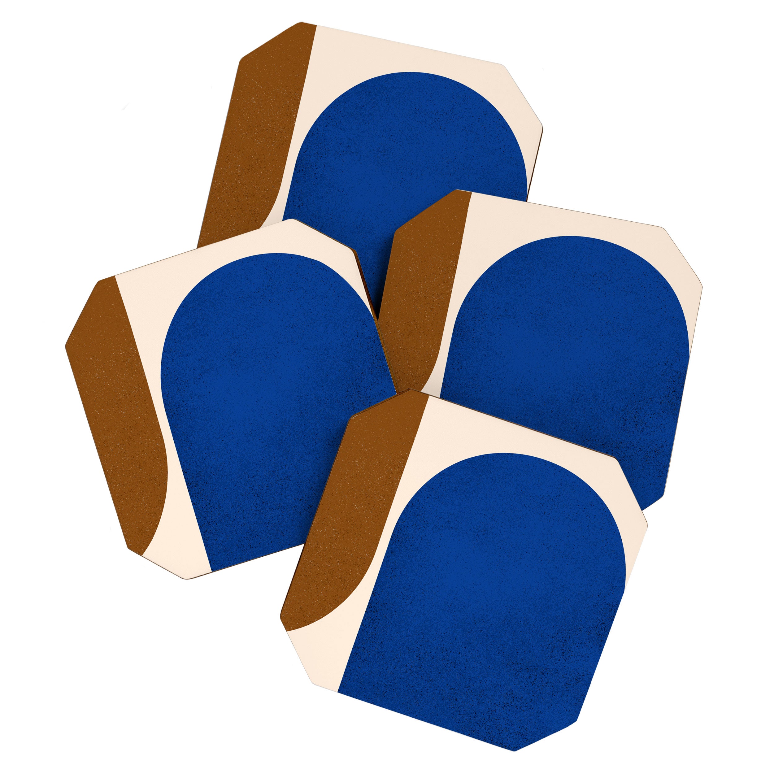 Earthy Eclectic Arches - Blue & Brown Coaster Gallery Image 1
