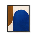 Earthy Eclectic Arches - Blue & Brown Framed Canvas Print Gallery Image 6