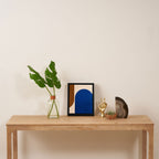 Earthy Eclectic Arches - Blue & Brown Framed Canvas Print Gallery Image 4