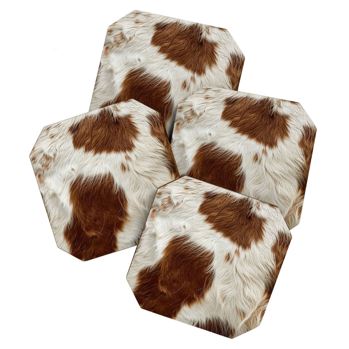 Faux Cowhide Animal Print Coaster Gallery Image 1