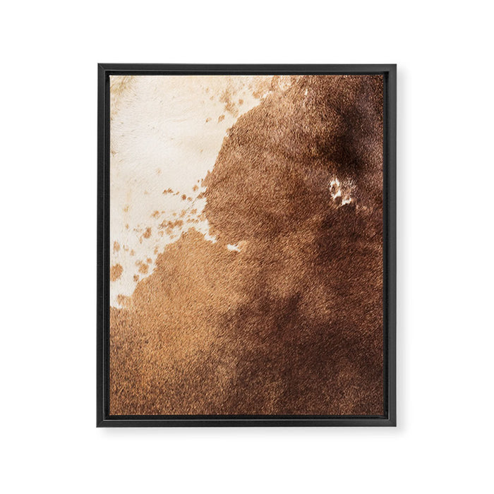 Faux Cowhide Leather [ii.2021] Framed Canvas Print Gallery Image 1