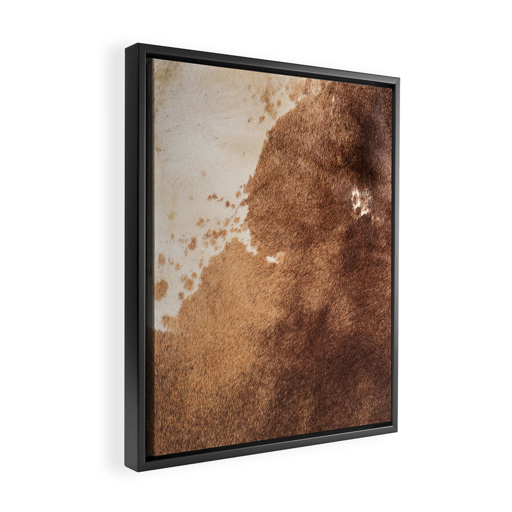 Faux Cowhide Leather [ii.2021] Framed Canvas Print Gallery Image 2