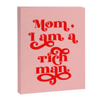 Feminist Pink "Mom, I am a rich man" (ix 2021) Canvas Print Gallery Image 6
