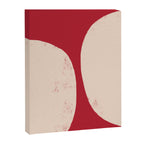 Half-Circle Shapes on Red Canvas Print Gallery Image 6