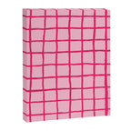 Hot Pink on Blush Checkered Grid Canvas Print Gallery Image 8