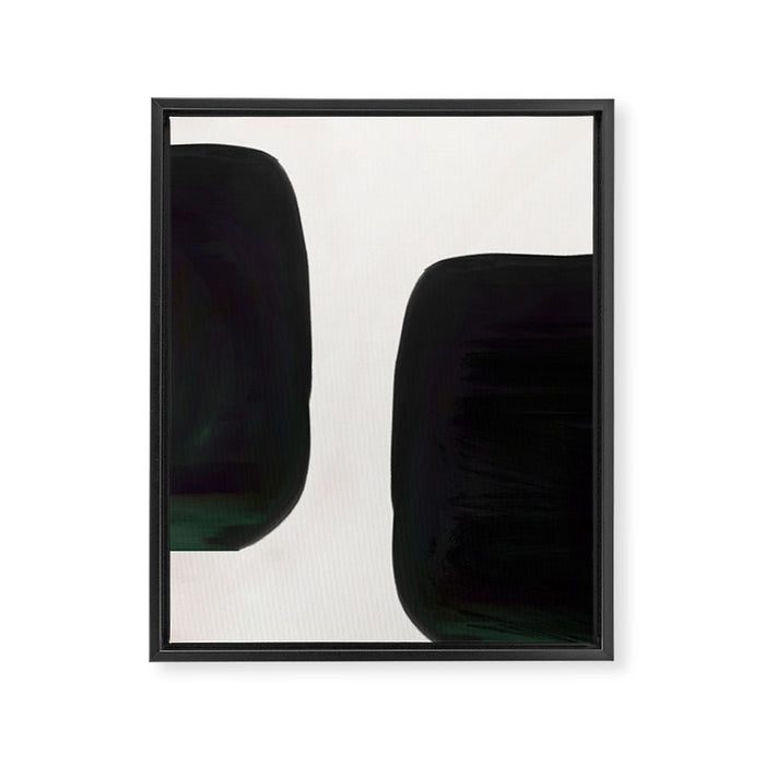 Kramer vs Kramer - Abstract Shape Composition Framed Canvas Print Gallery Image 1