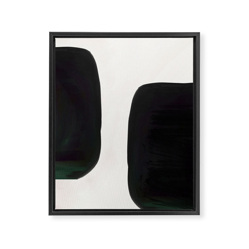 Kramer vs Kramer - Abstract Shape Composition Framed Canvas Print Gallery Image 6