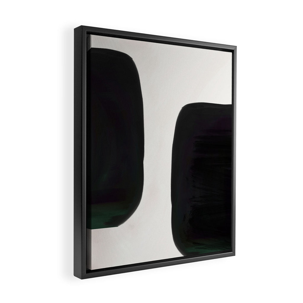 Kramer vs Kramer - Abstract Shape Composition Framed Canvas Print Gallery Image 2