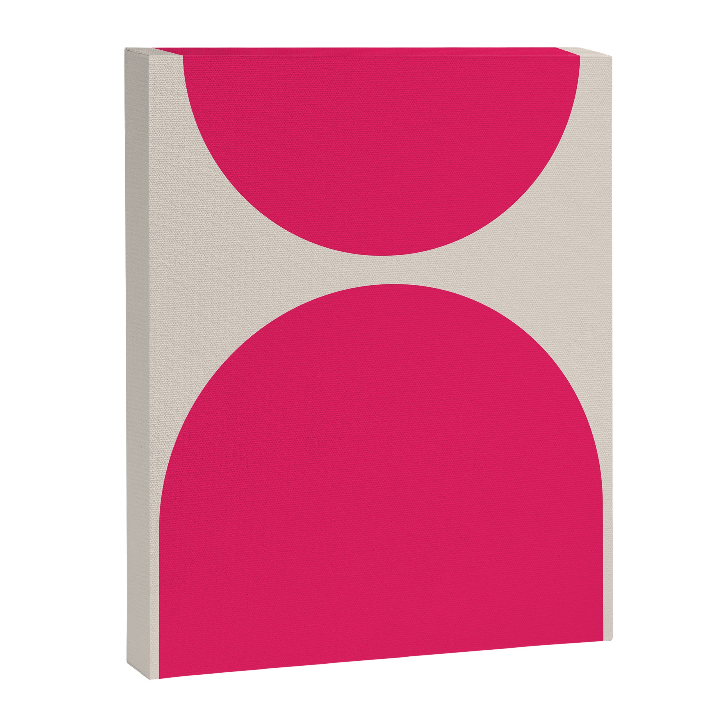 Mid-Century Modern Arches in Hot Pink Canvas Print Gallery Image 6