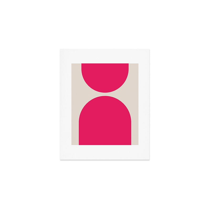 Mid-Century Modern Arches in Hot Pink Art Print Gallery Image 1