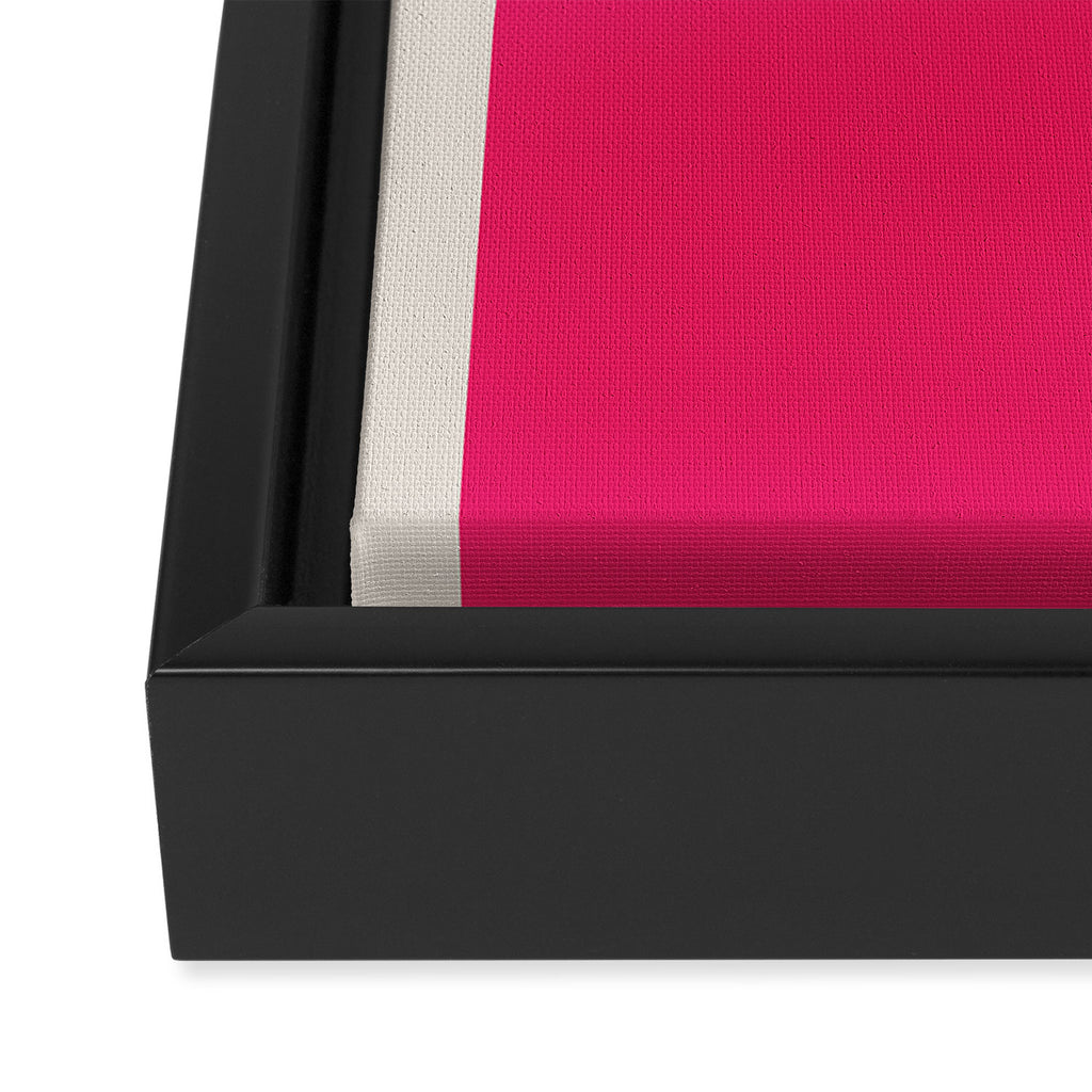Mid-Century Modern Arches in Hot Pink Framed Canvas Print Gallery Image 3