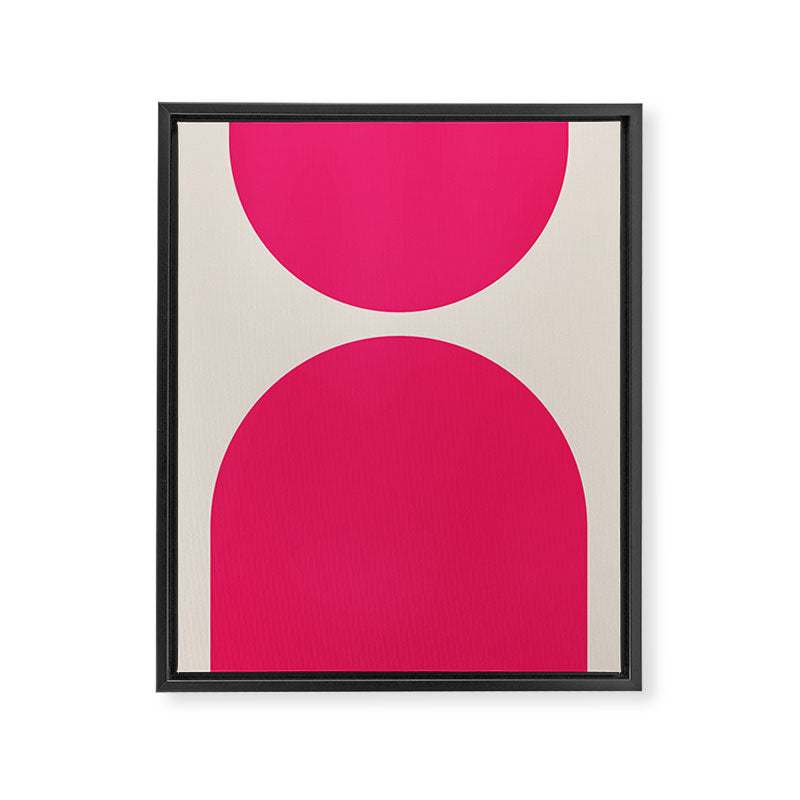 Mid-Century Modern Arches in Hot Pink Framed Canvas Print Gallery Image 6