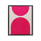 Mid-Century Modern Arches in Hot Pink Framed Canvas Print Gallery Image 6