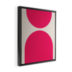 Mid-Century Modern Arches in Hot Pink Framed Canvas Print Gallery Image 2