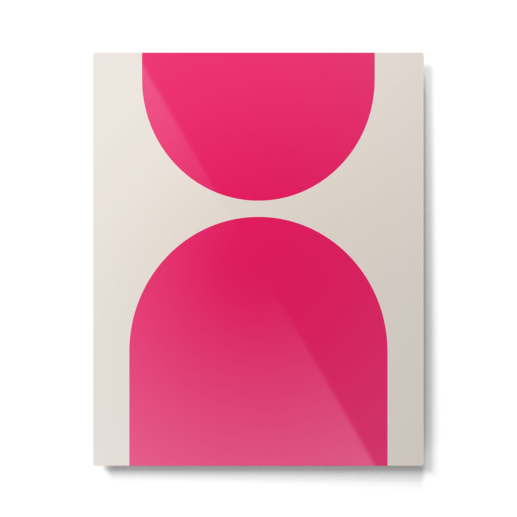 Mid-Century Modern Arches in Hot Pink Metal Print Gallery Image 4