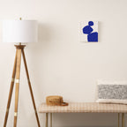Minimalist Navy Blue Geometric Art Canvas Print Gallery Image 2