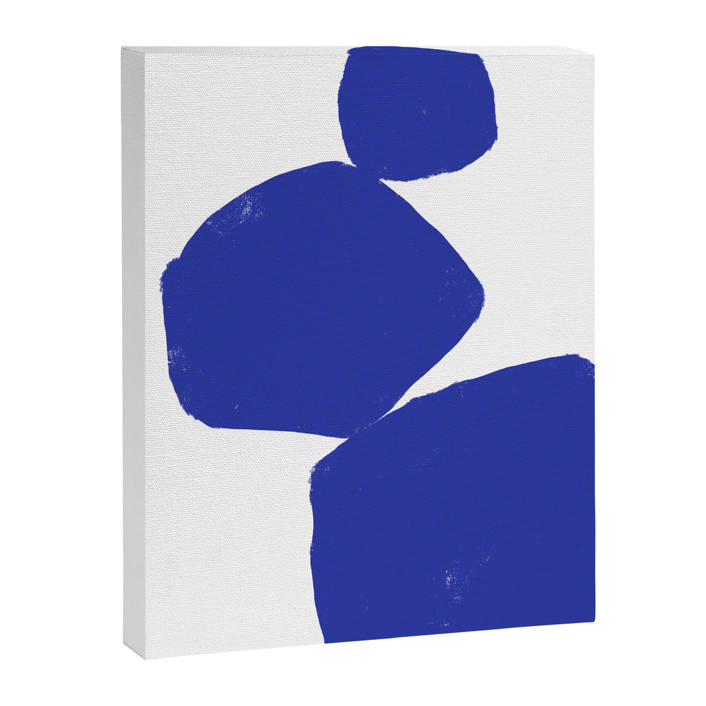 Minimalist Navy Blue Geometric Art Canvas Print Gallery Image 6