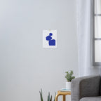 Minimalist Navy Blue Geometric Art Art Print Gallery Image 3