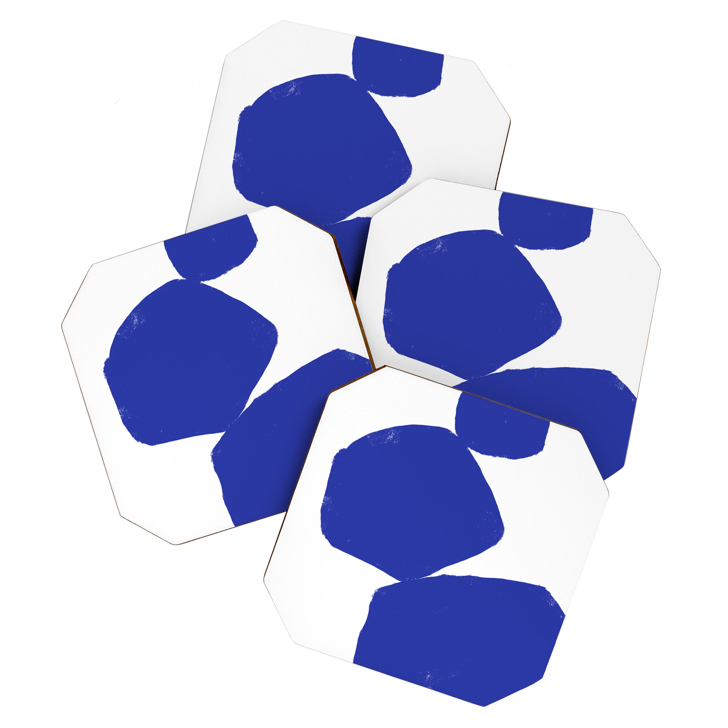 Minimalist Navy Blue Geometric Art Coaster Gallery Image 1