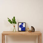 Minimalist Navy Blue Geometric Art Framed Canvas Print Gallery Image 4