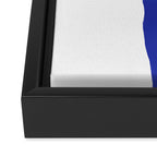 Minimalist Navy Blue Geometric Art Framed Canvas Print Gallery Image 3