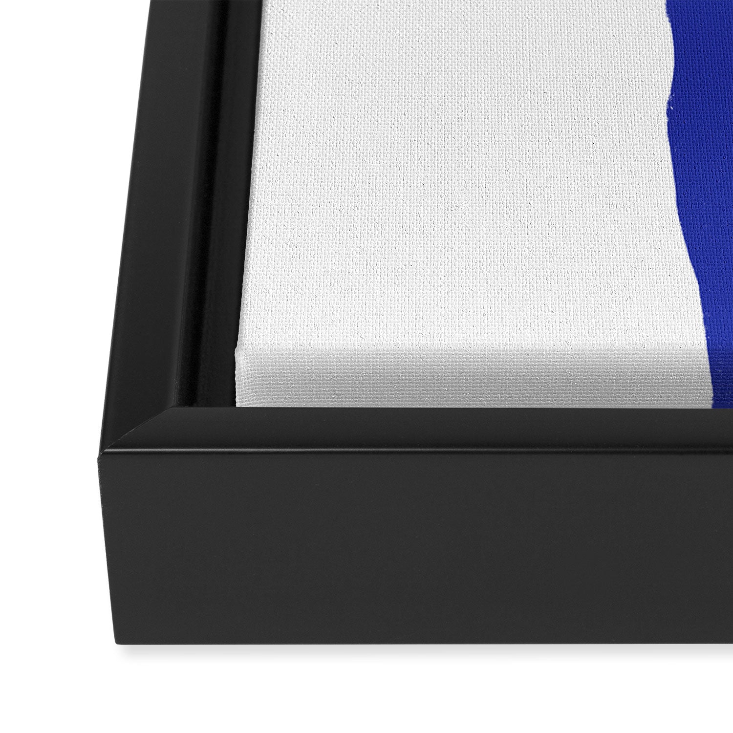 Minimalist Navy Blue Geometric Art Framed Canvas Print Gallery Image 3